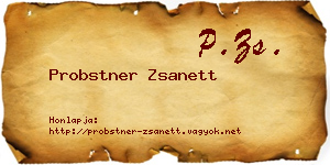 Probstner Zsanett névjegykártya
