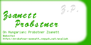 zsanett probstner business card